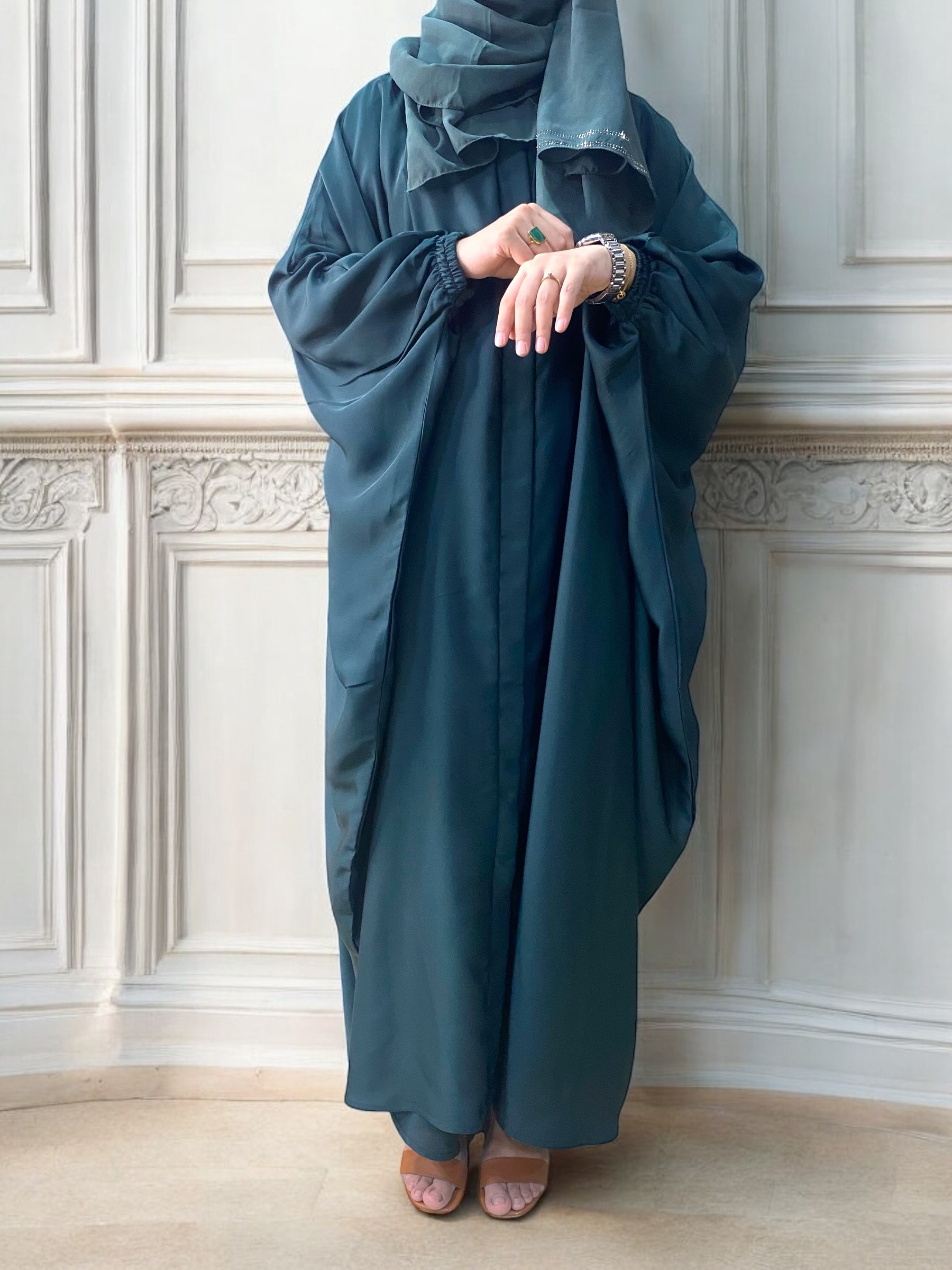 Baggy Abaya -Teal Blue