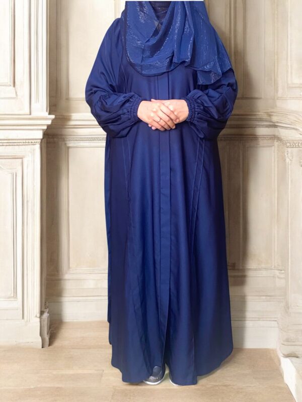 Puff Sleeves Abaya - Copper Brown - Image 5